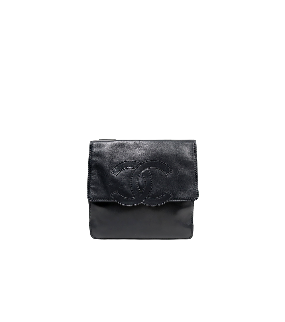 Chanel Black Lambskin Big CC Shoulder Bag