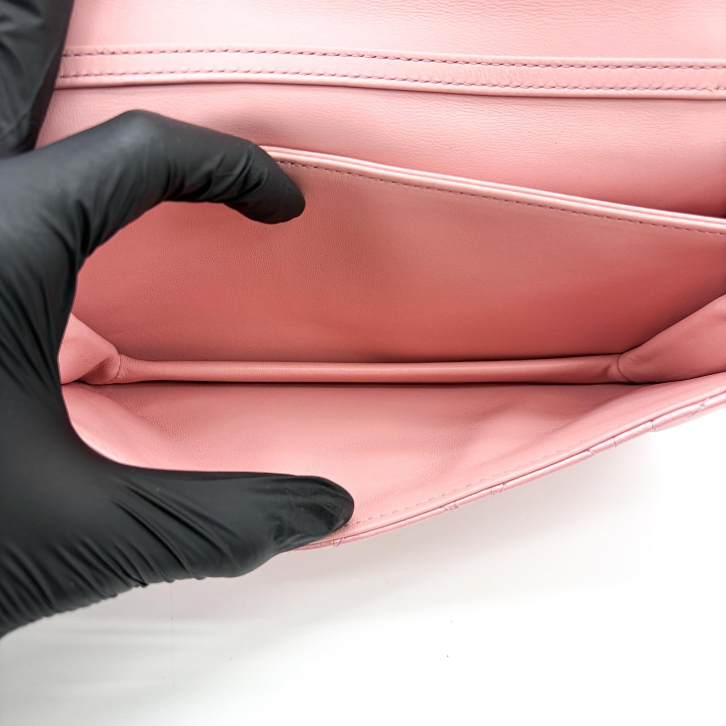 Dior Miss Dior Top Handle Pouch Pink Cannage Lambskin