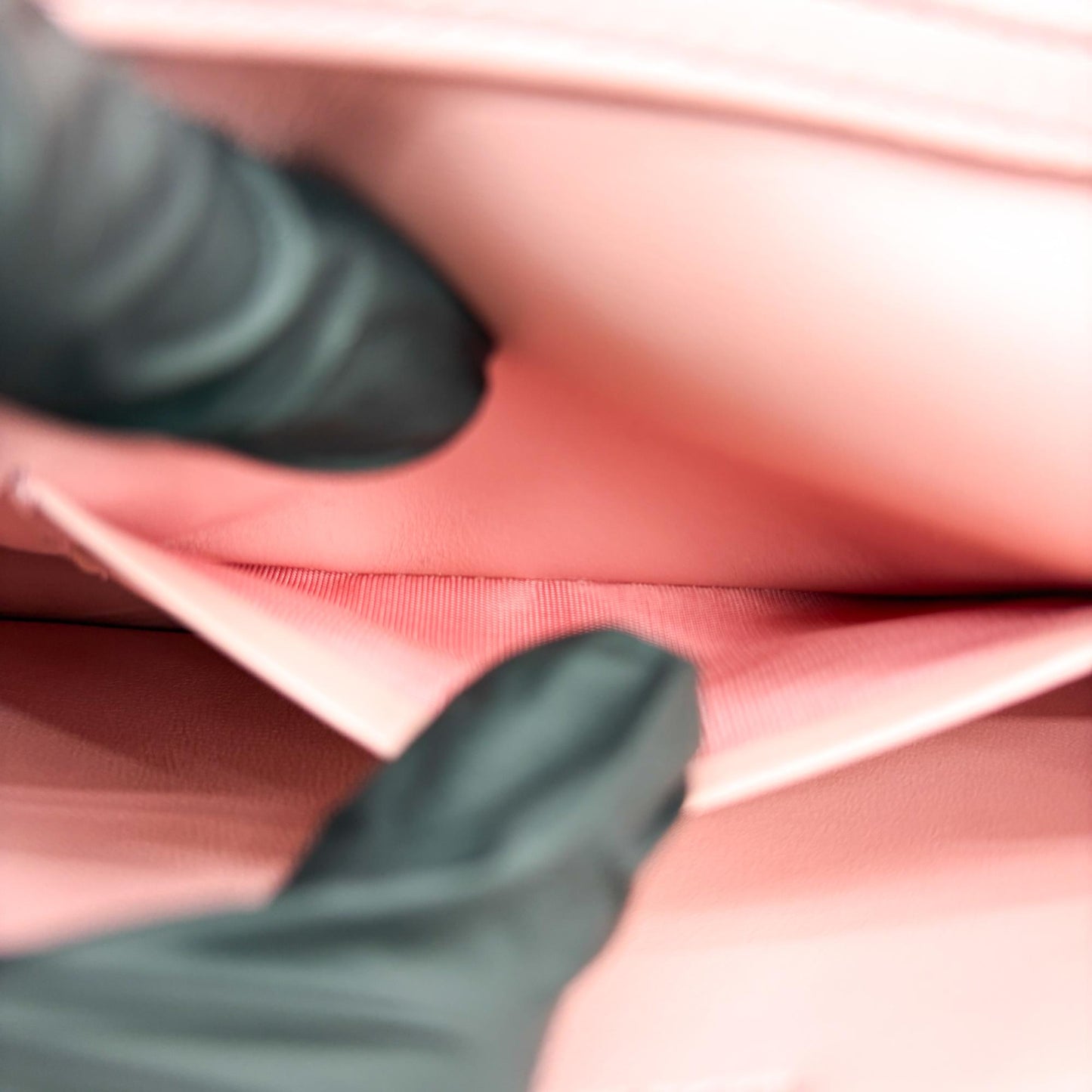 Dior Miss Dior Top Handle Pouch Pink Cannage Lambskin