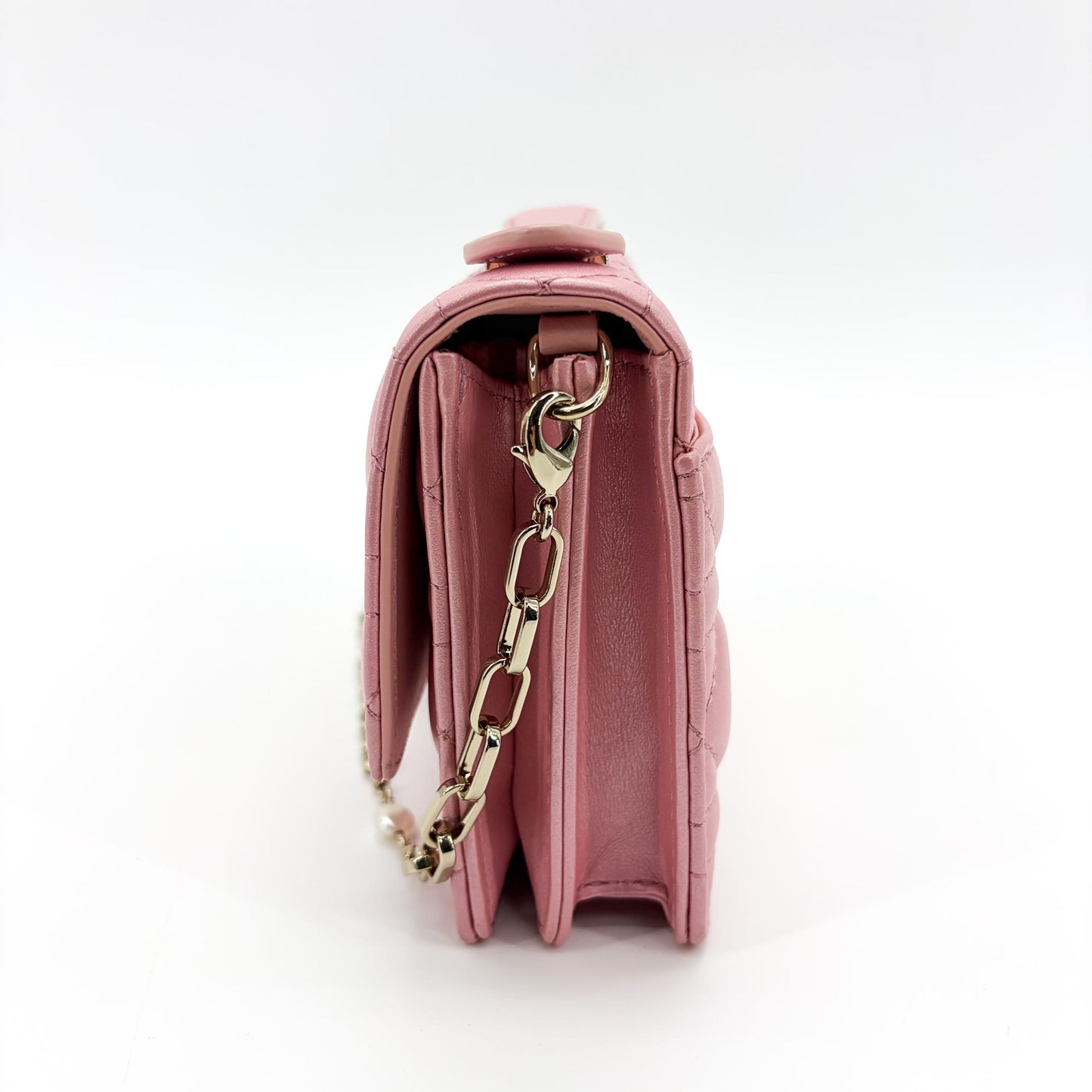 Dior Miss Dior Top Handle Pouch Pink Cannage Lambskin