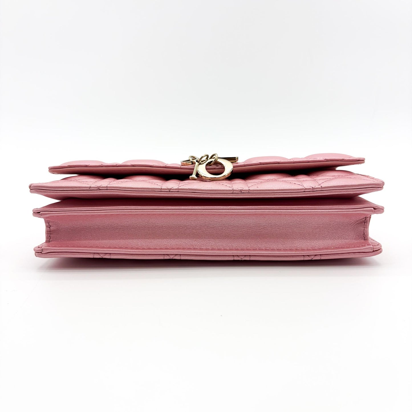 Dior Miss Dior Top Handle Pouch Pink Cannage Lambskin