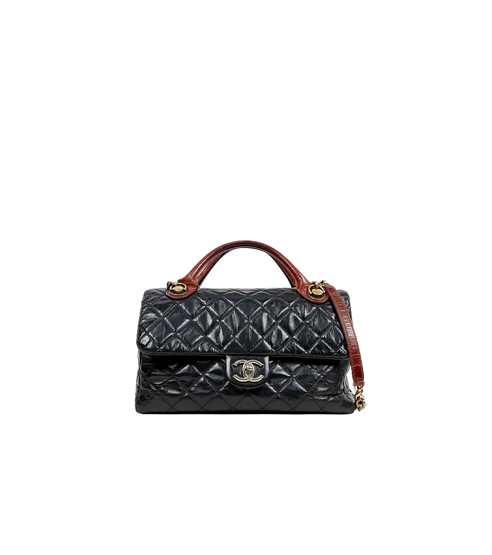 Chanel Black Castle Lock 2-Way Bag