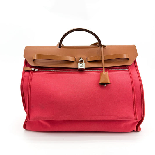 Hermès Herbag 31 Brown Pink