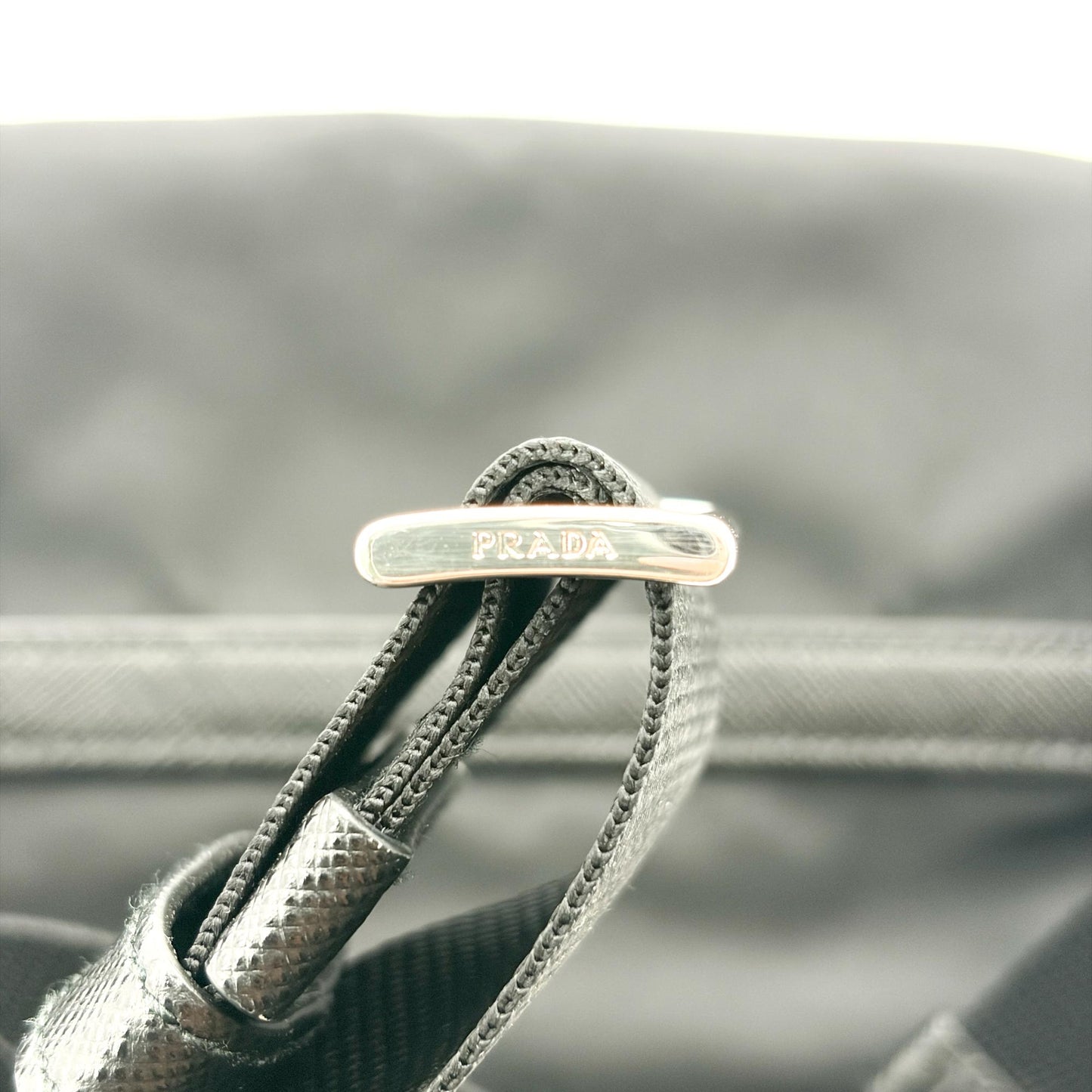 Prada Re-Nylon and Saffiano Leather Messenger Bag Black