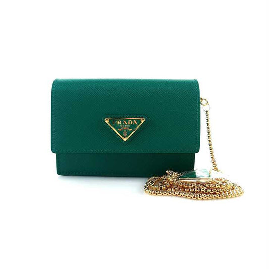 Saffiano Chain Strap Card Holder 1MR034