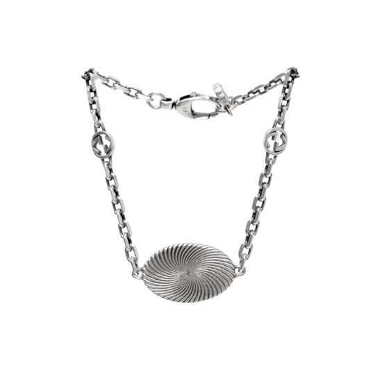 Gucci No. 17 Round Double G Silver Bracelet