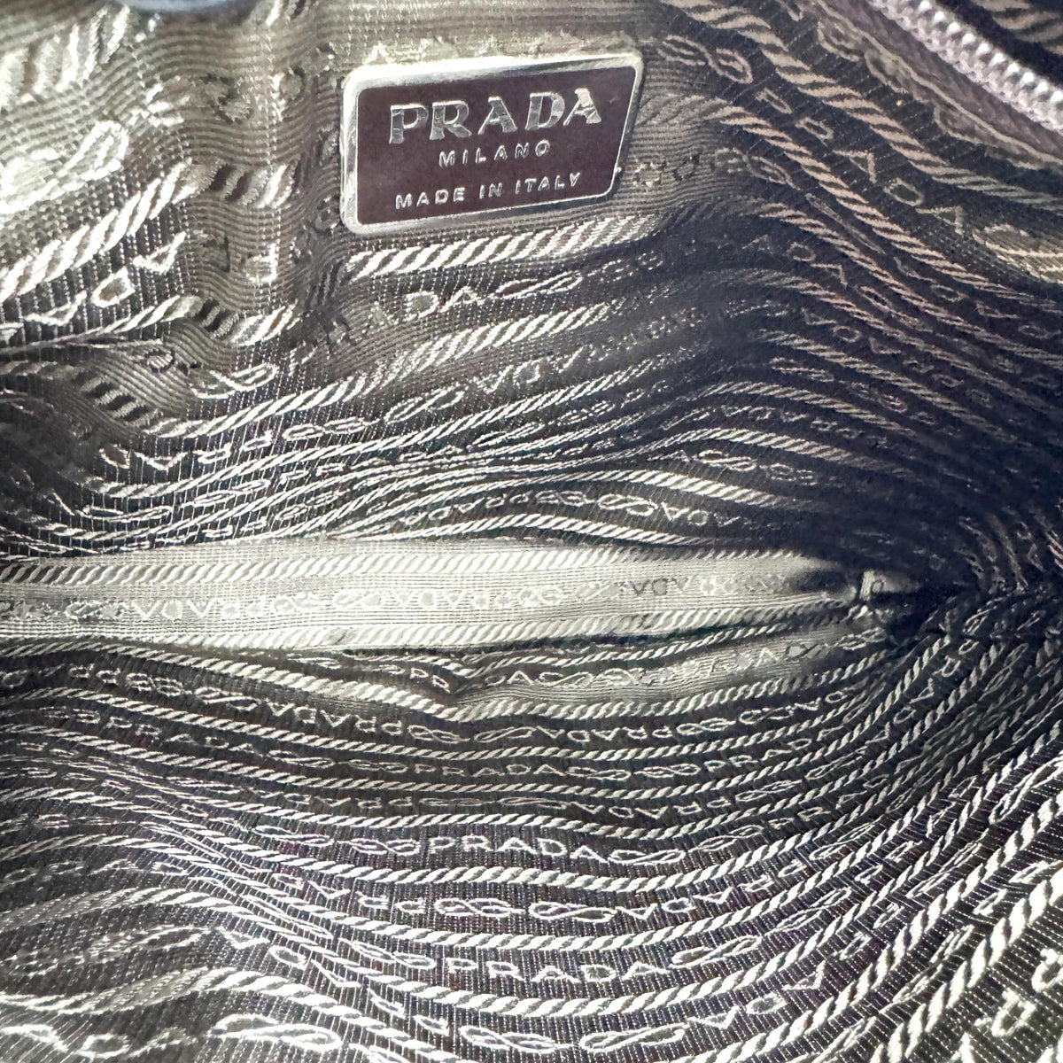 Prada Tessuto Re-Nylon Triangle Logo Tote Bag Deep Green
