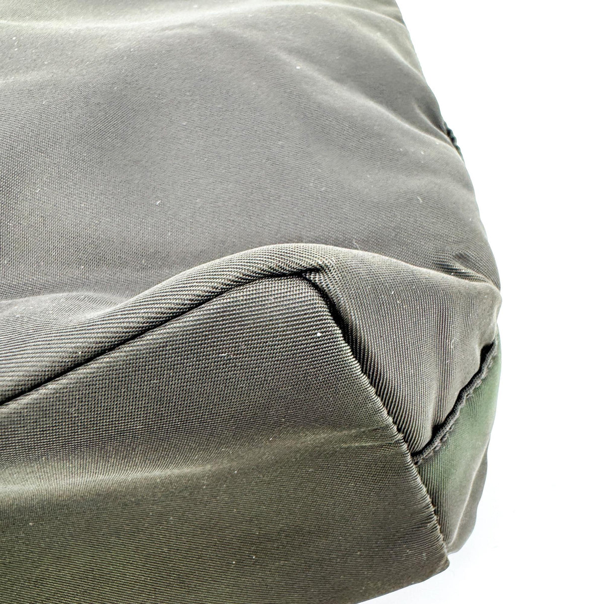Prada Tessuto Re-Nylon Triangle Logo Tote Bag Deep Green