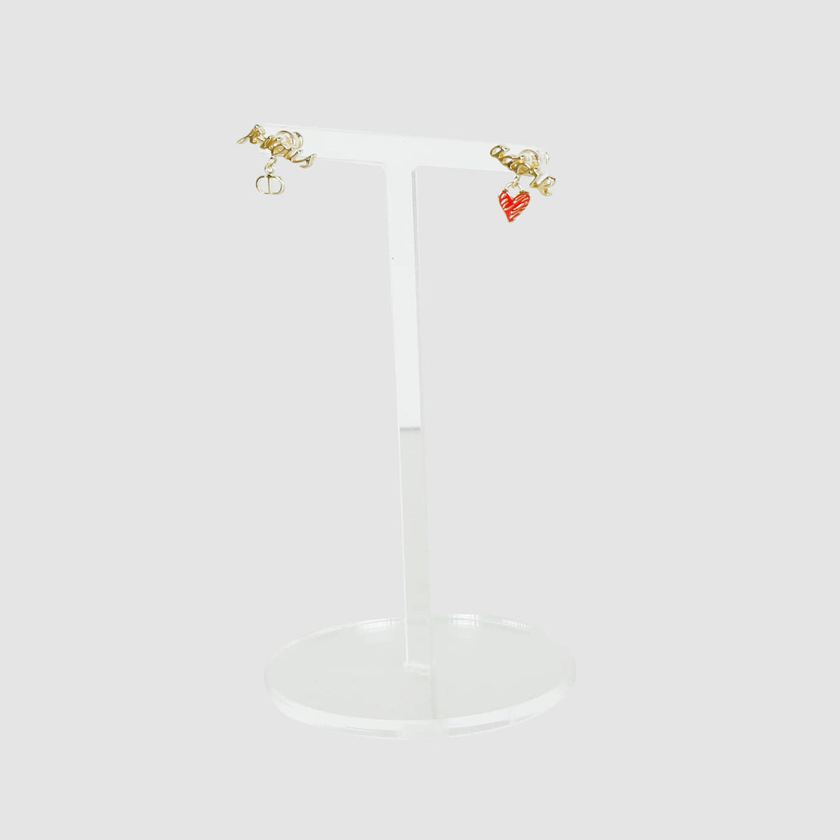 Lettering charm earrings