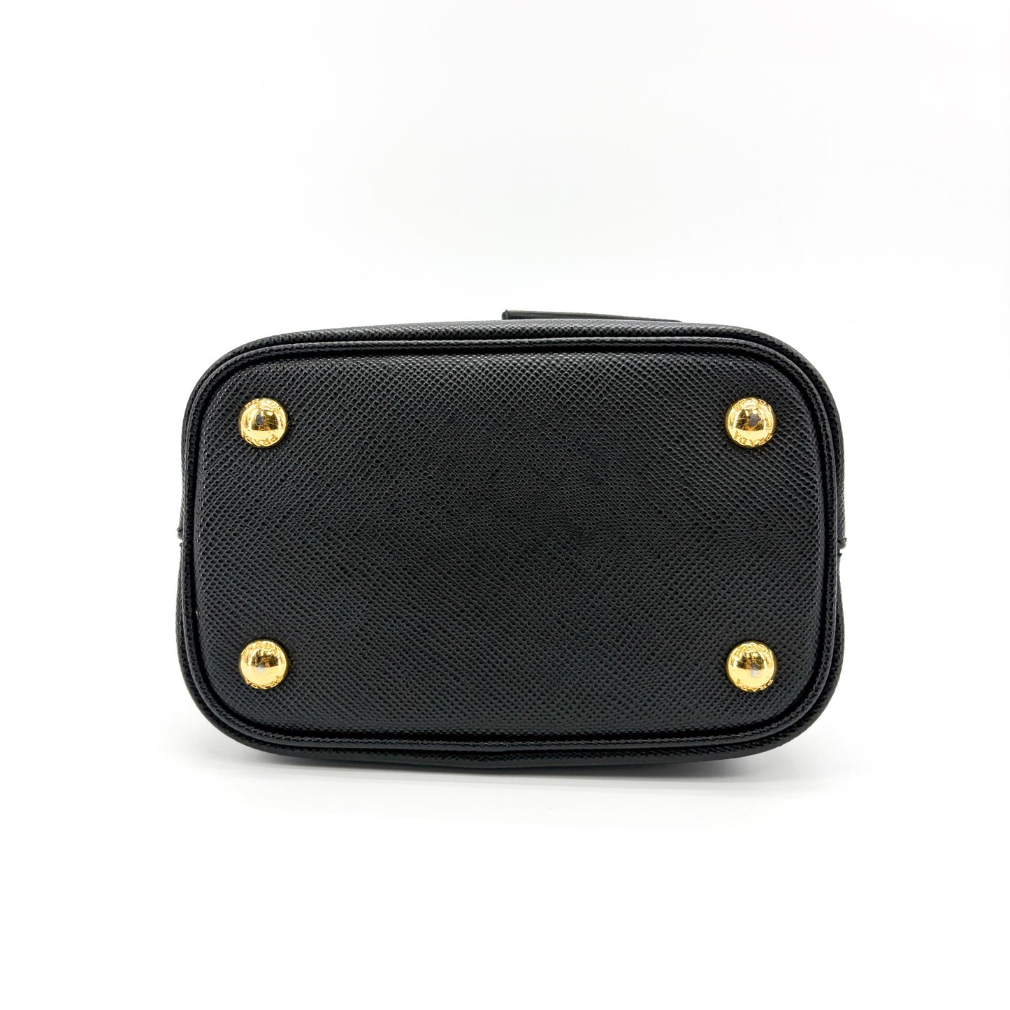 Prada Panier Saffiano Leather Small Bag Black Red