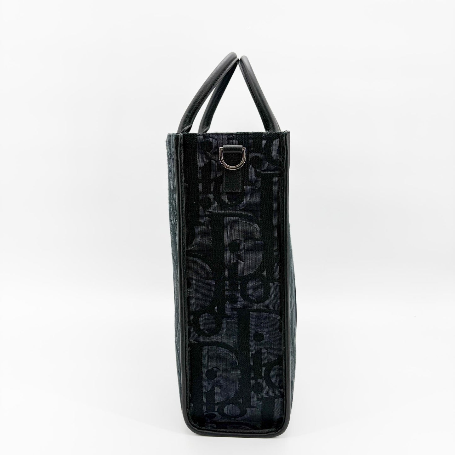 Dior Vertical Tote Bag Black Oblique Jacquard