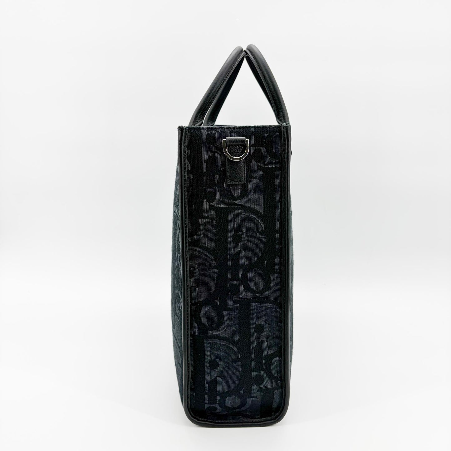 Dior Vertical Tote Bag Black Oblique Jacquard