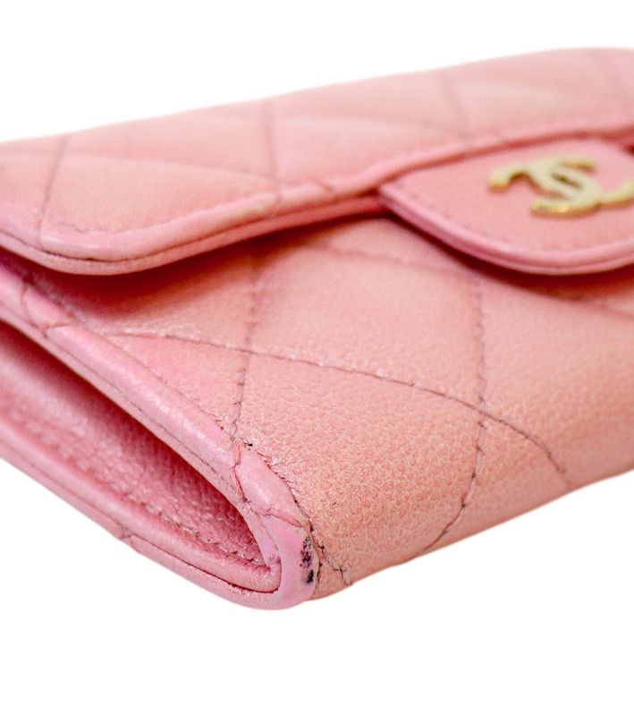 Chanel Pink Classic Card Wallet
