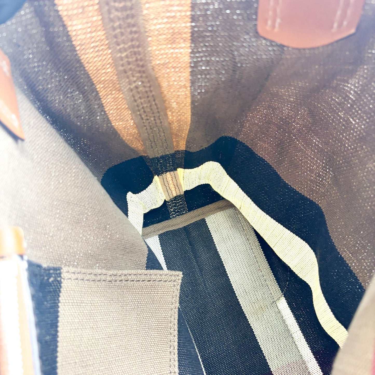 Burberry House Check Canvas Canterbury Shoulder Bag Beige Brown