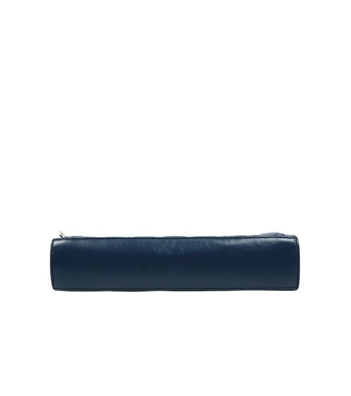 Chanel Navy Leather Matelassé Chain Shoulder Bag