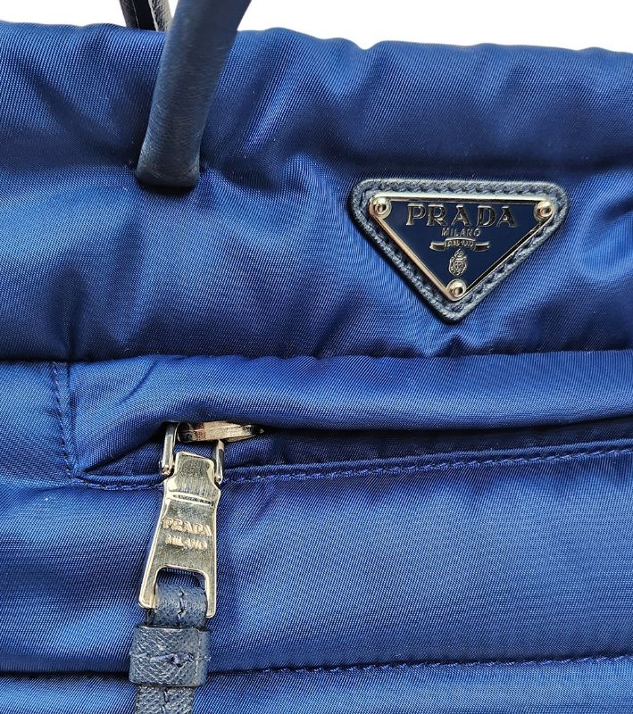 Prada Blue Quilted 2-Way Bag