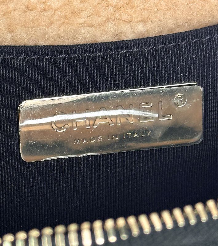 Chanel Black Shearling Big CC Belt Bag