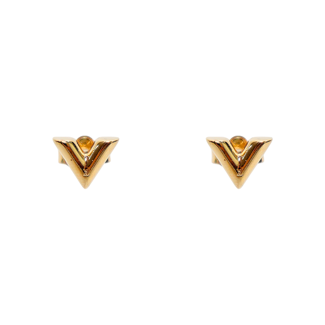 Louis Vuitton Essential V Gold Earrings