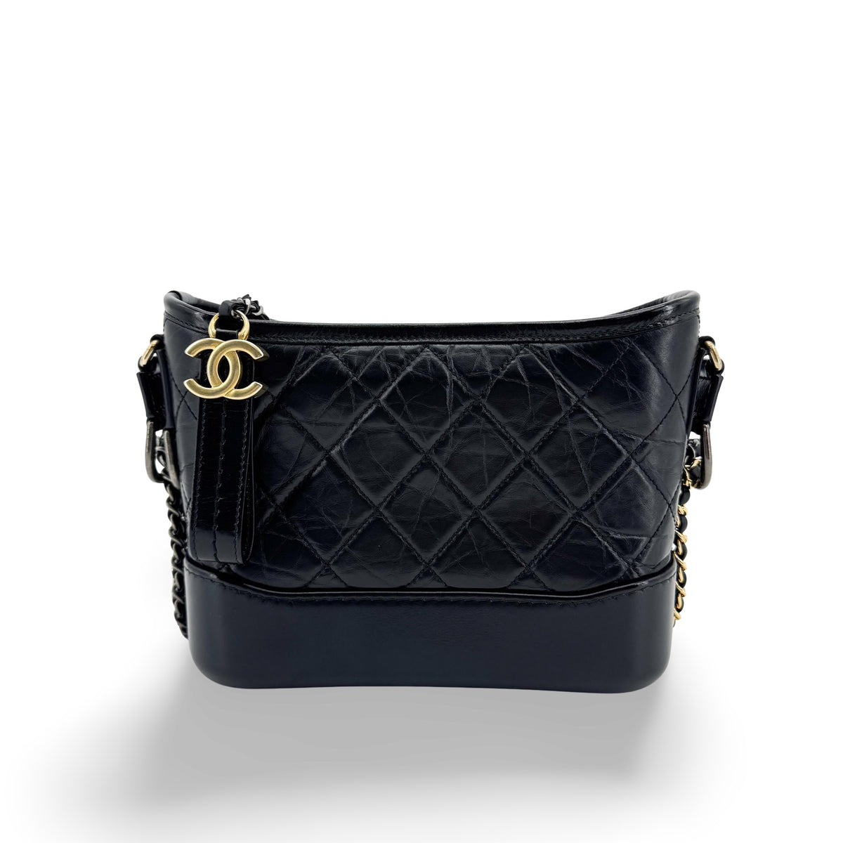 Chanel Gabrielle Small Hobo Bag Black Vintage Calfskin