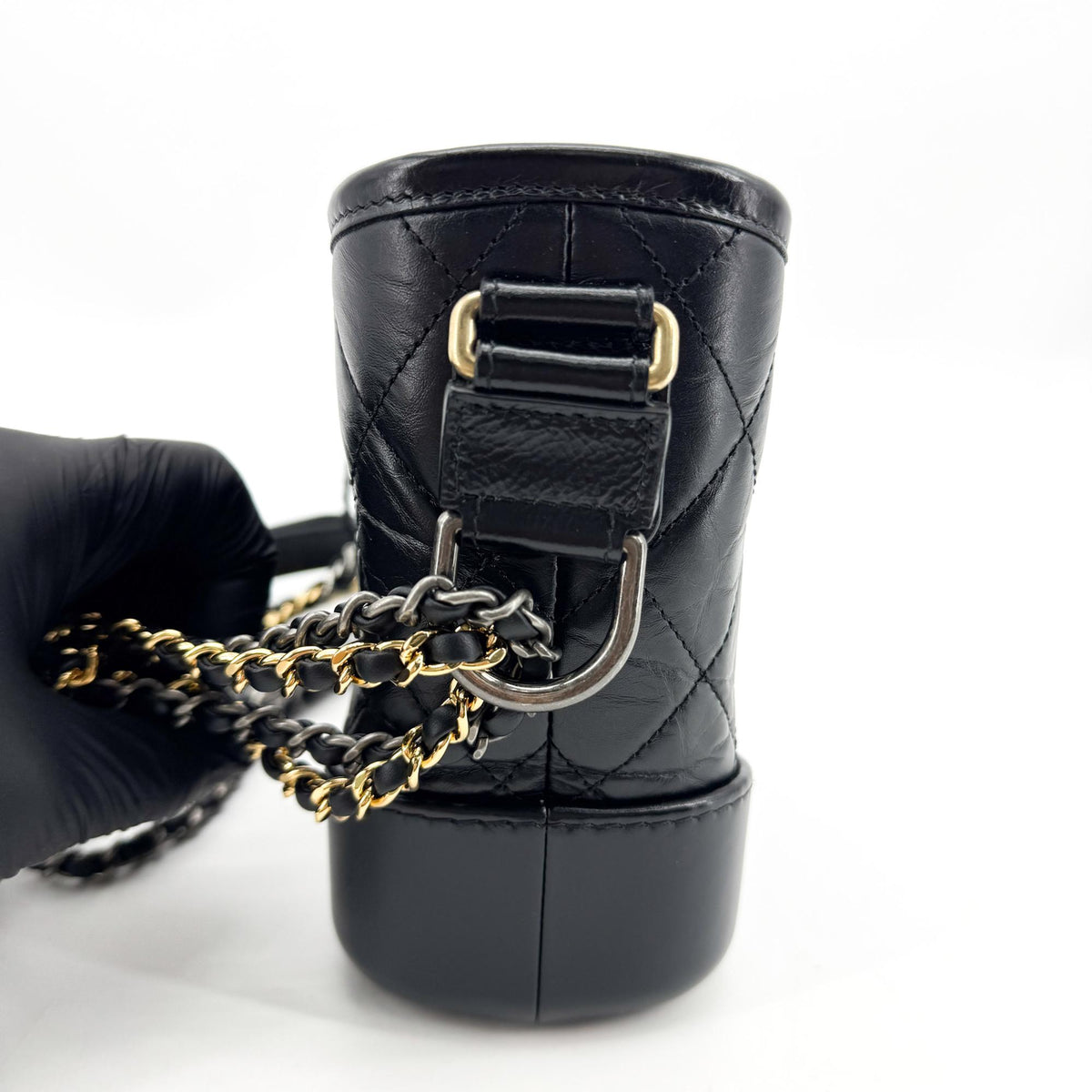 Chanel Gabrielle Small Hobo Bag Black Vintage Calfskin