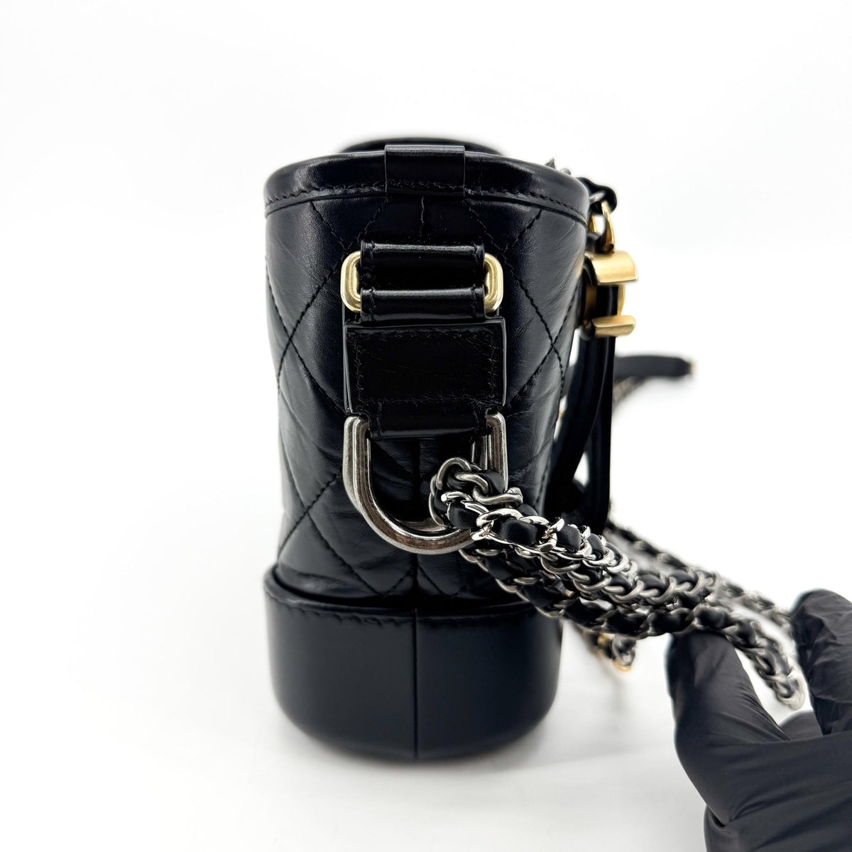 Chanel Gabrielle Small Hobo Bag Black Vintage Calfskin