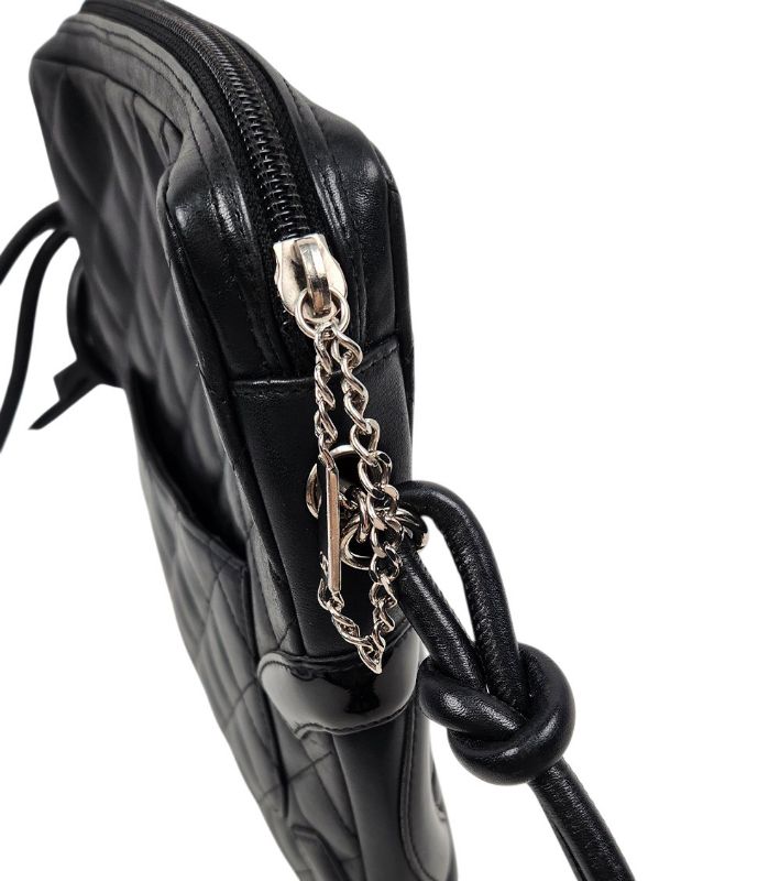 Chanel Black Leather Cambon Mini Shoulder Bag