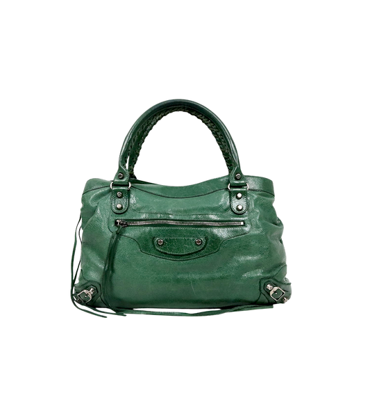 Balenciaga Green Motorbag