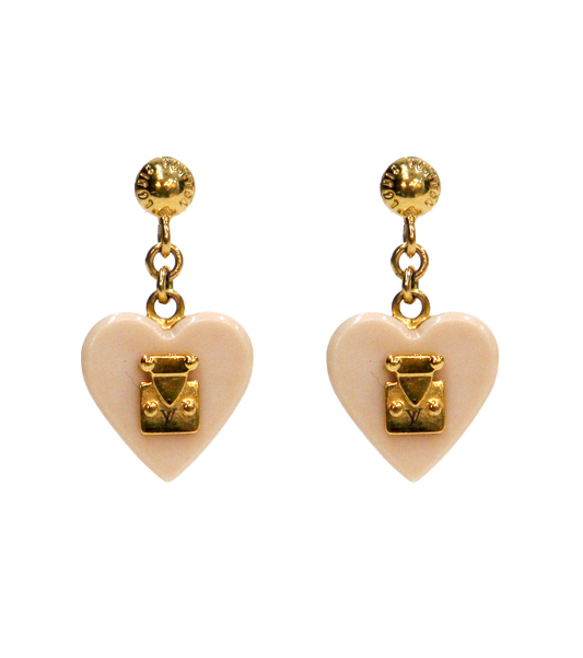 Louis Vuitton Lockme Heart Gold Earrings
