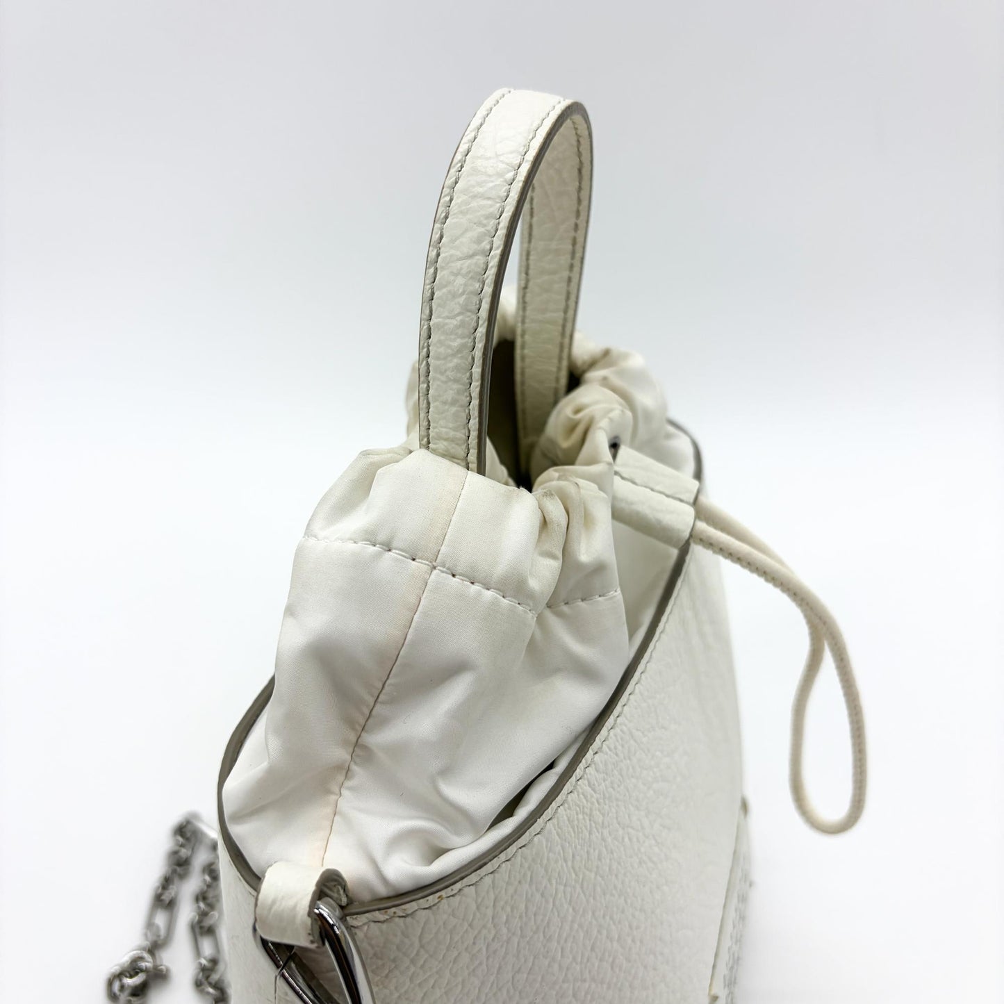 Maison Margiela 5AC Micro Bucket Bag White