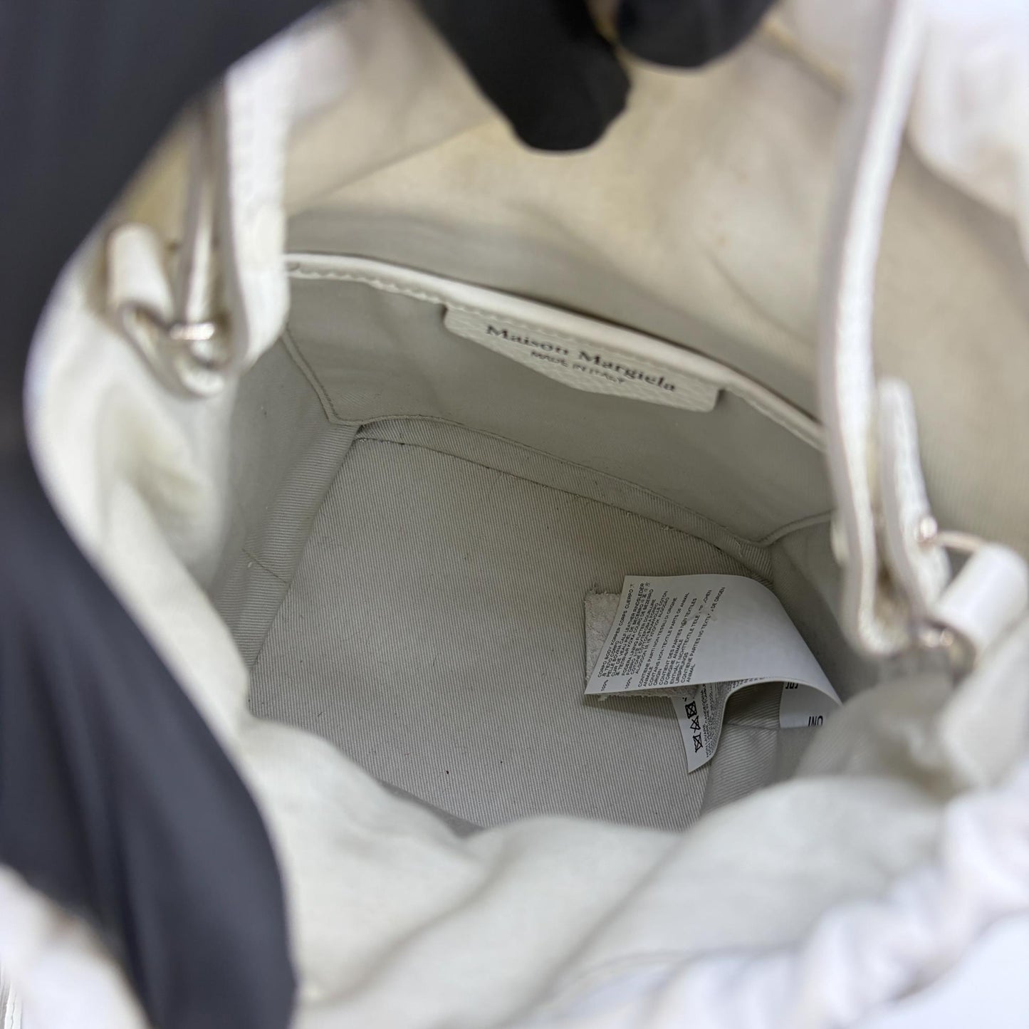 Maison Margiela 5AC Micro Bucket Bag White