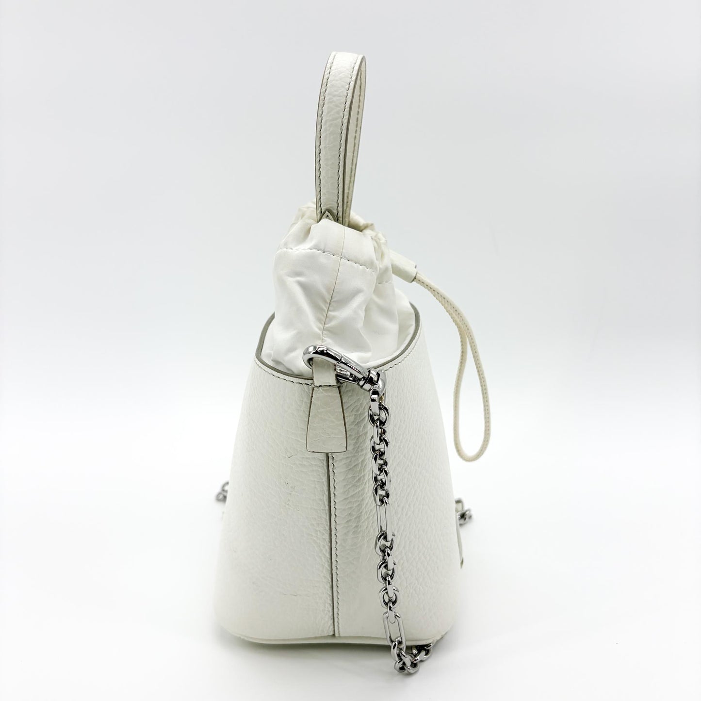 Maison Margiela 5AC Micro Bucket Bag White