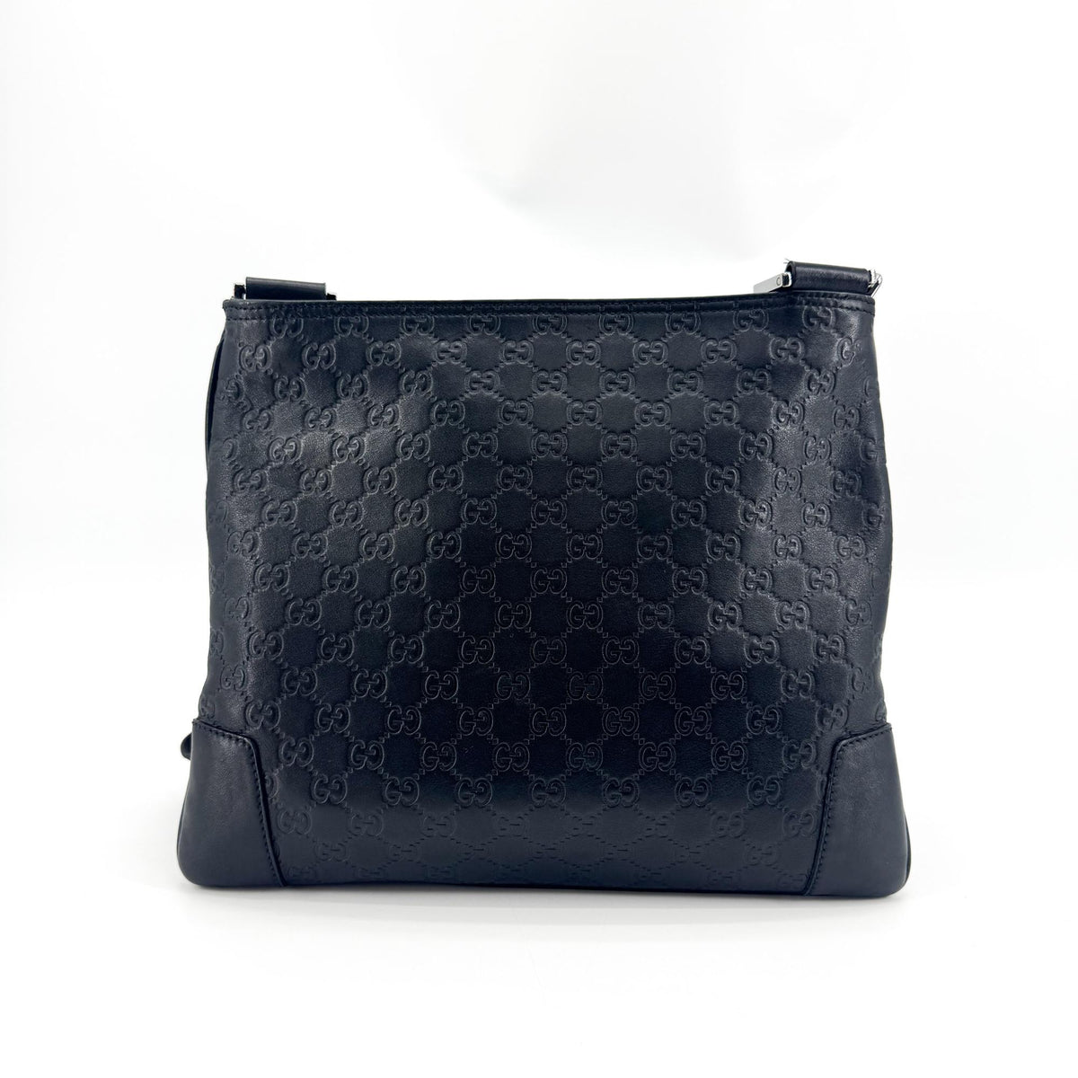 Gucci Sima Leather Crossbody Bag Black