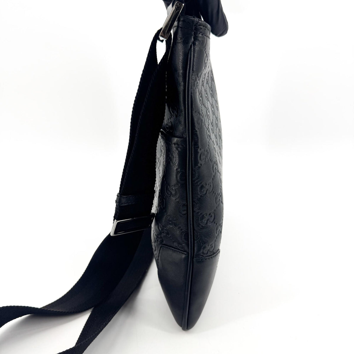 Gucci Sima Leather Crossbody Bag Black
