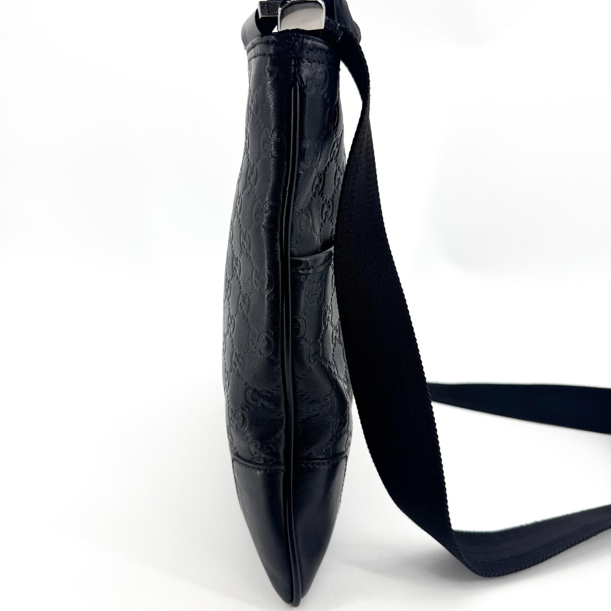 Gucci Sima Leather Crossbody Bag Black