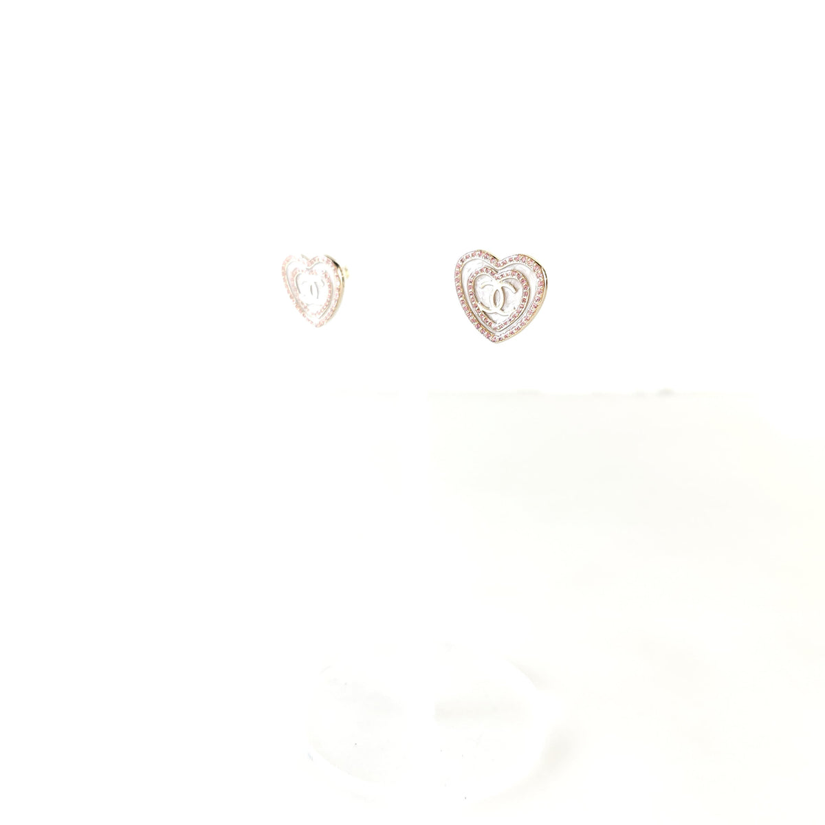CC Heart Crystal Earrings ABD343