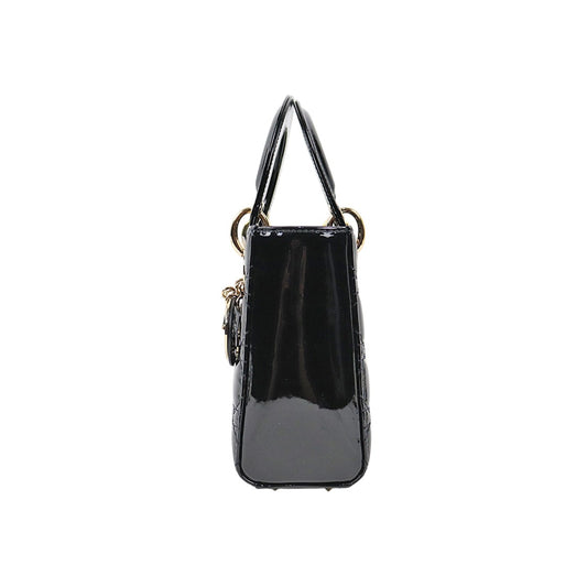 Dior Small Black Faden Lady Bag