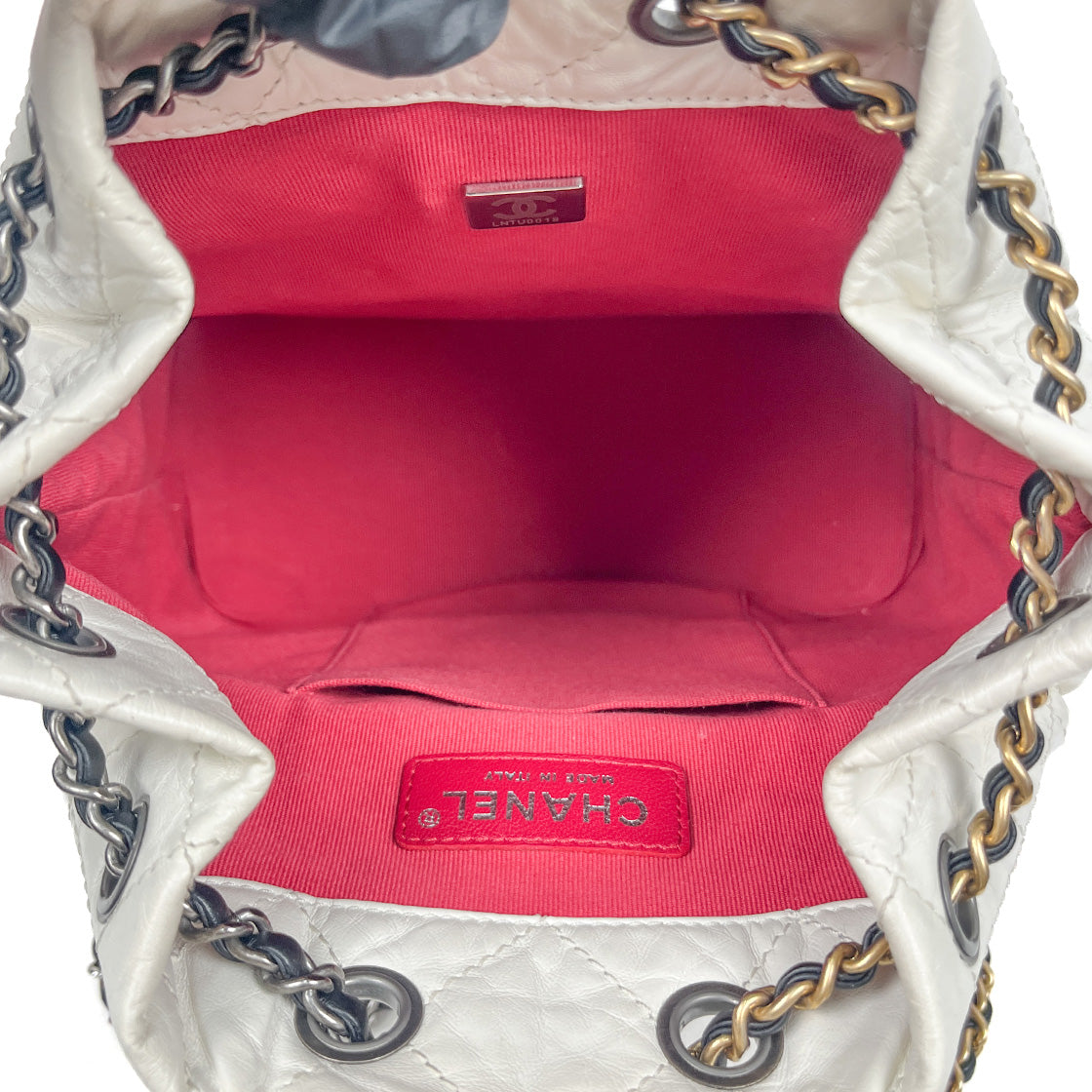 Chanel White Gabrielle Backpack