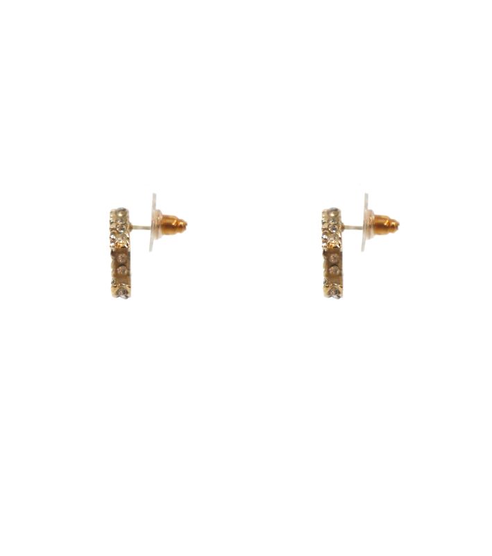 Chanel Cubic CC Gold Earrings