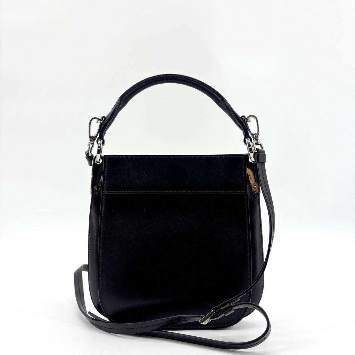 Prada Margit Small Leather Shoulder Bag Black