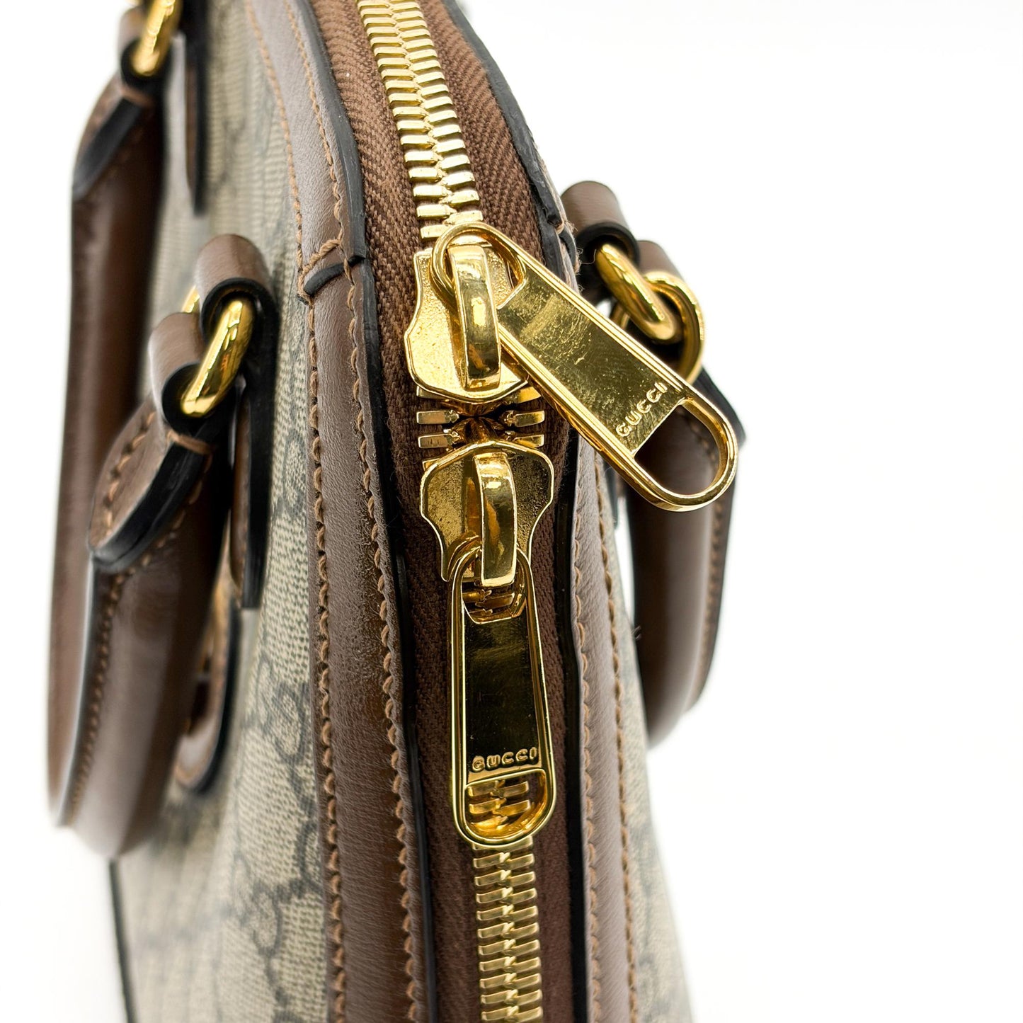 Gucci Horsebit 1955 Small Top Handle Bag Brown