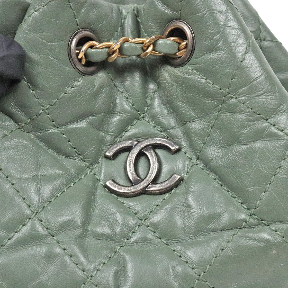 Chanel Green Gabrielle Backpack