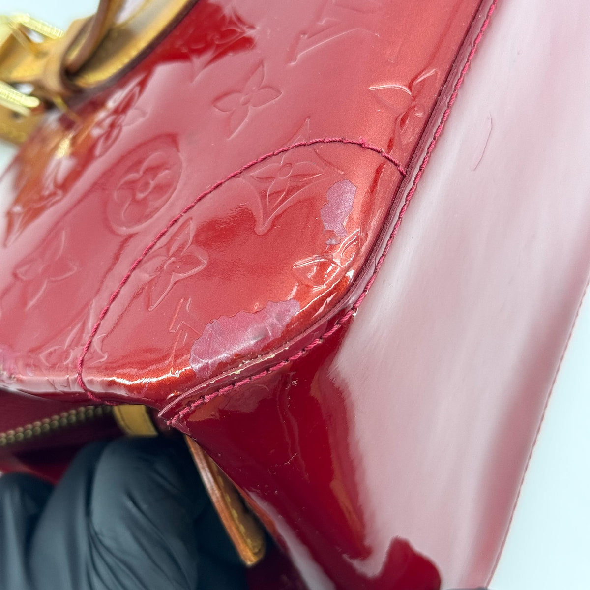 Louis Vuitton Monogram Vernis Pommour Rosewood Shoulder Bag