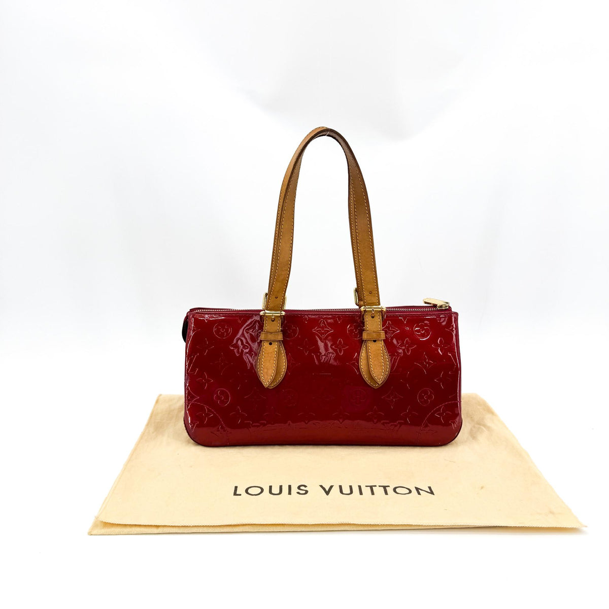 Louis Vuitton Monogram Vernis Pommour Rosewood Shoulder Bag