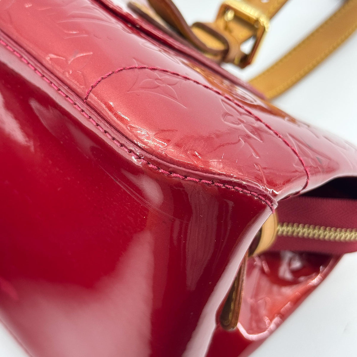 Louis Vuitton Monogram Vernis Pommour Rosewood Shoulder Bag