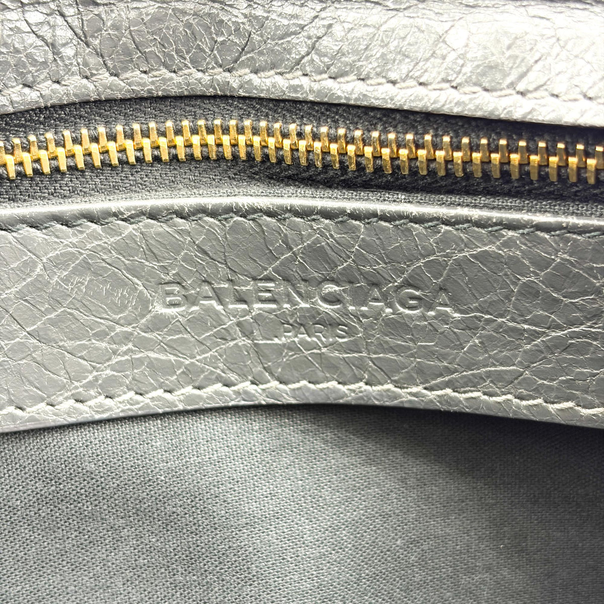 Balenciaga Giant 12 Gold Edition Envelope Clutch Grey Lambskin