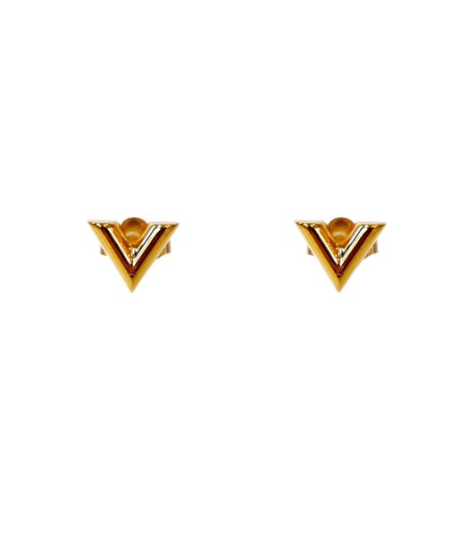 Louis Vuitton Essential V Gold Earrings