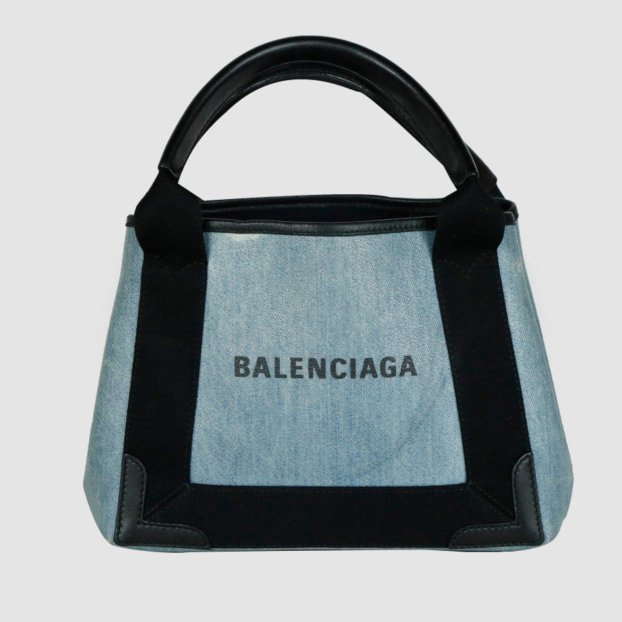XS Coated Denim Cabas Tote Bag 390346