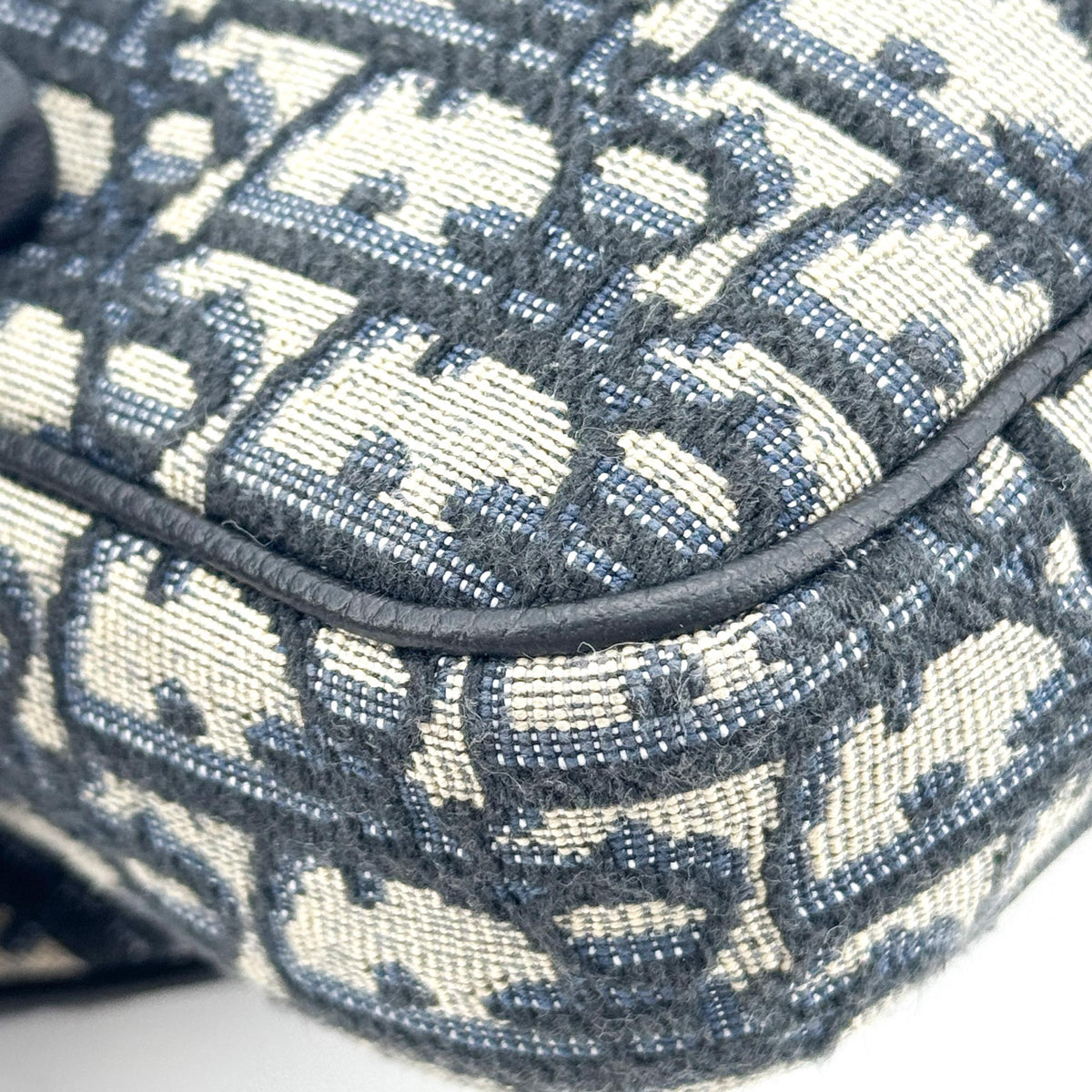 Dior Saddle Clutch Navy Oblique