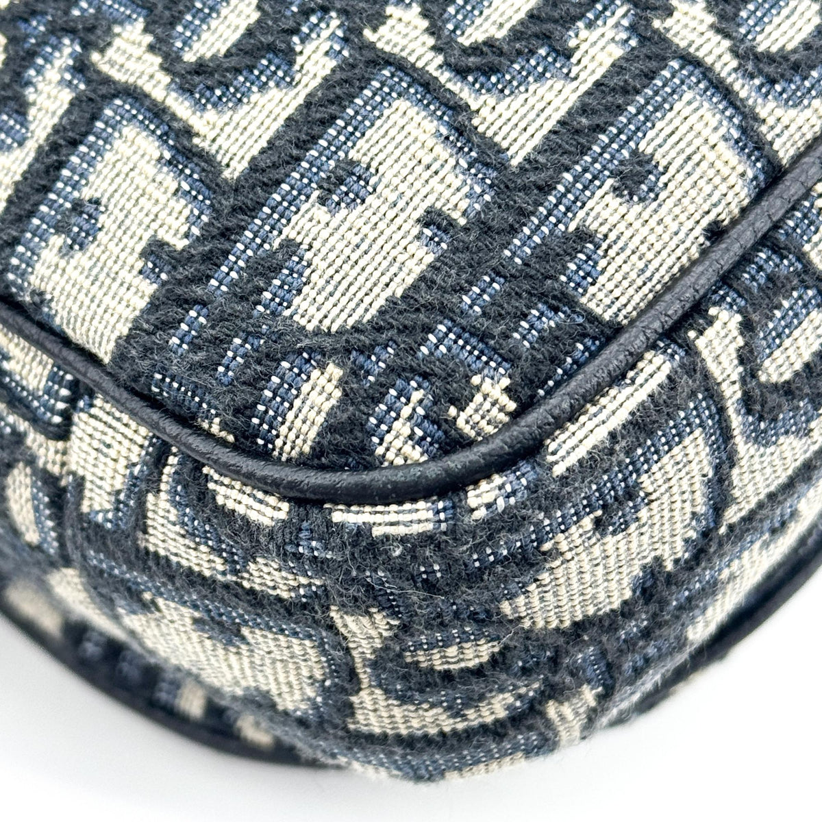 Dior Saddle Clutch Navy Oblique