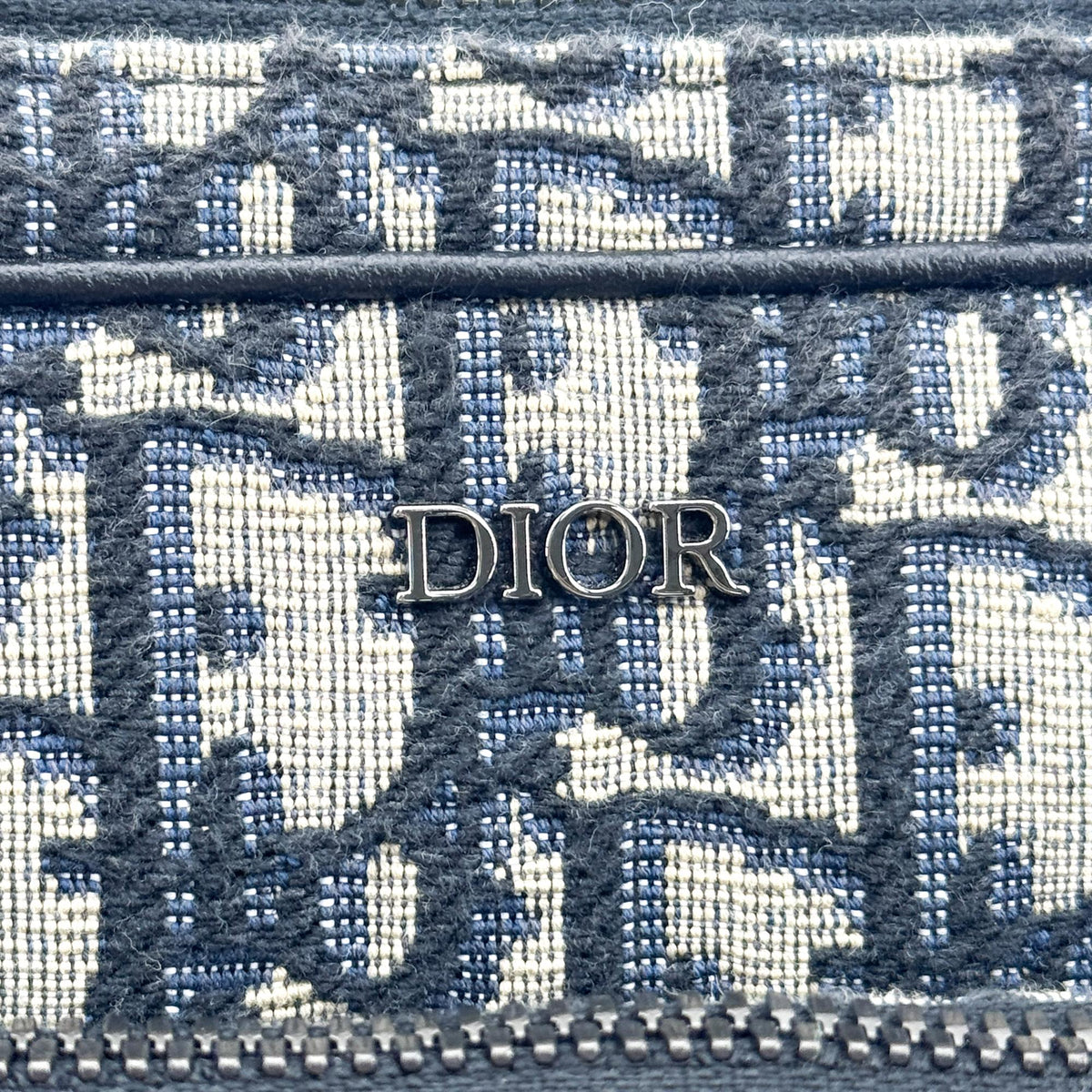 Dior Saddle Clutch Navy Oblique